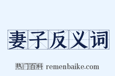 妻子反义词是什么意思的图片